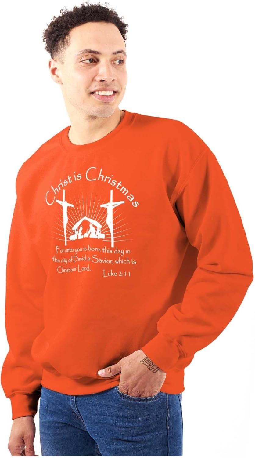 imageChrist is Christmas Christian Sweatshirt for Men or WomenOrange