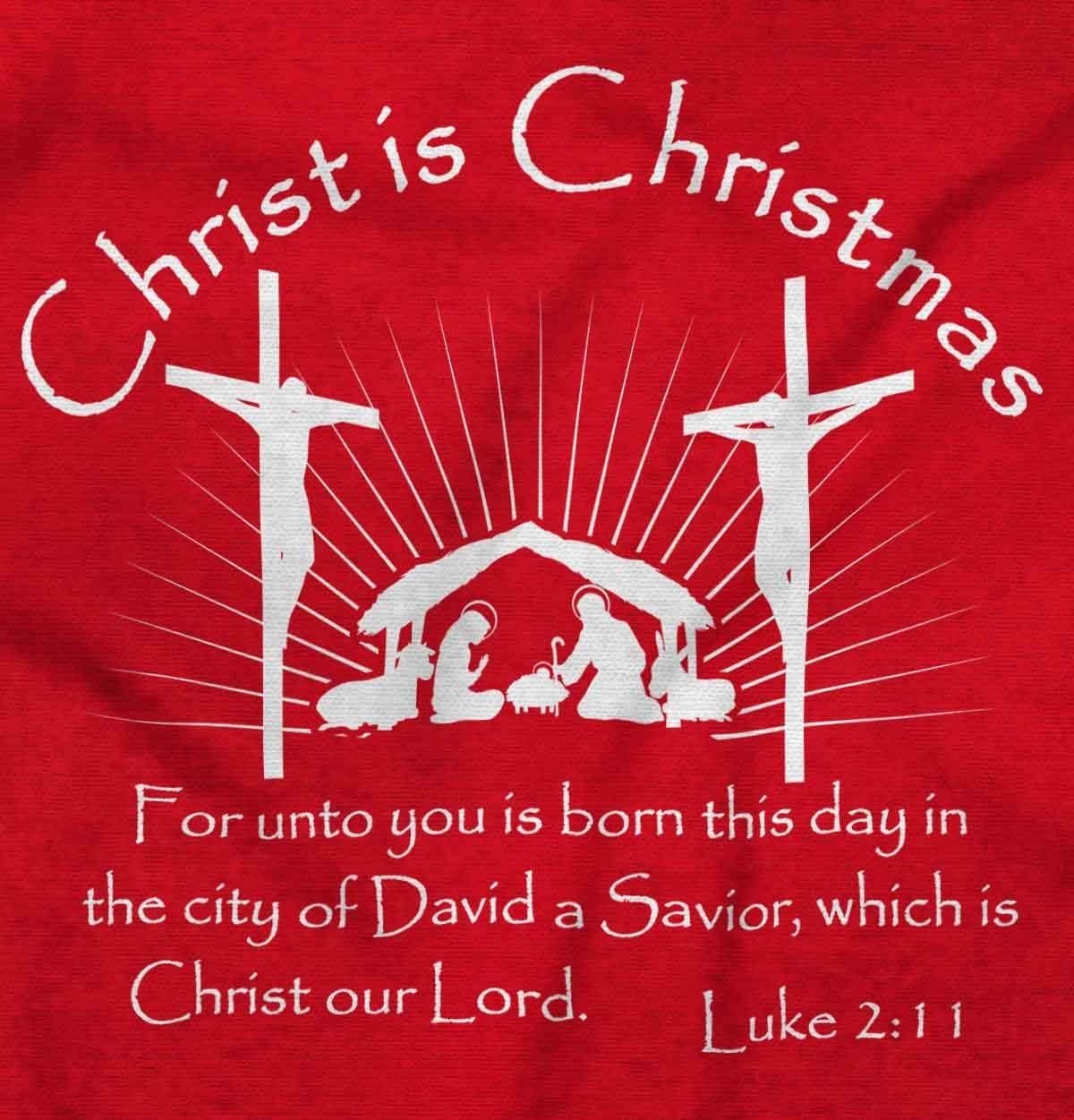 imageChrist is Christmas Christian Sweatshirt for Men or WomenRed