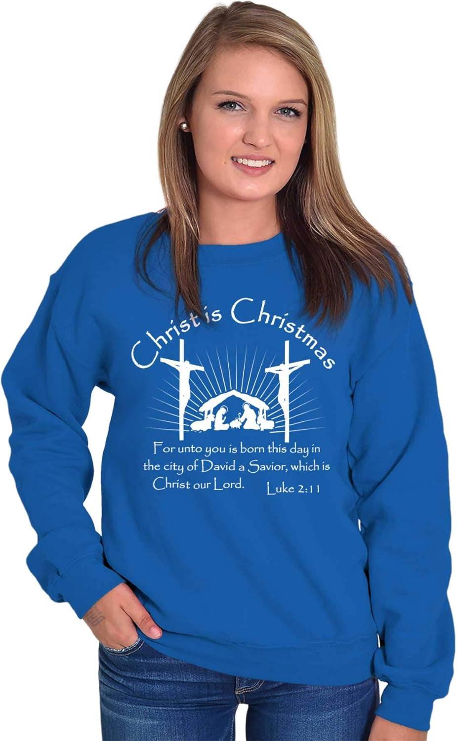 imageChrist is Christmas Christian Sweatshirt for Men or WomenRoyal