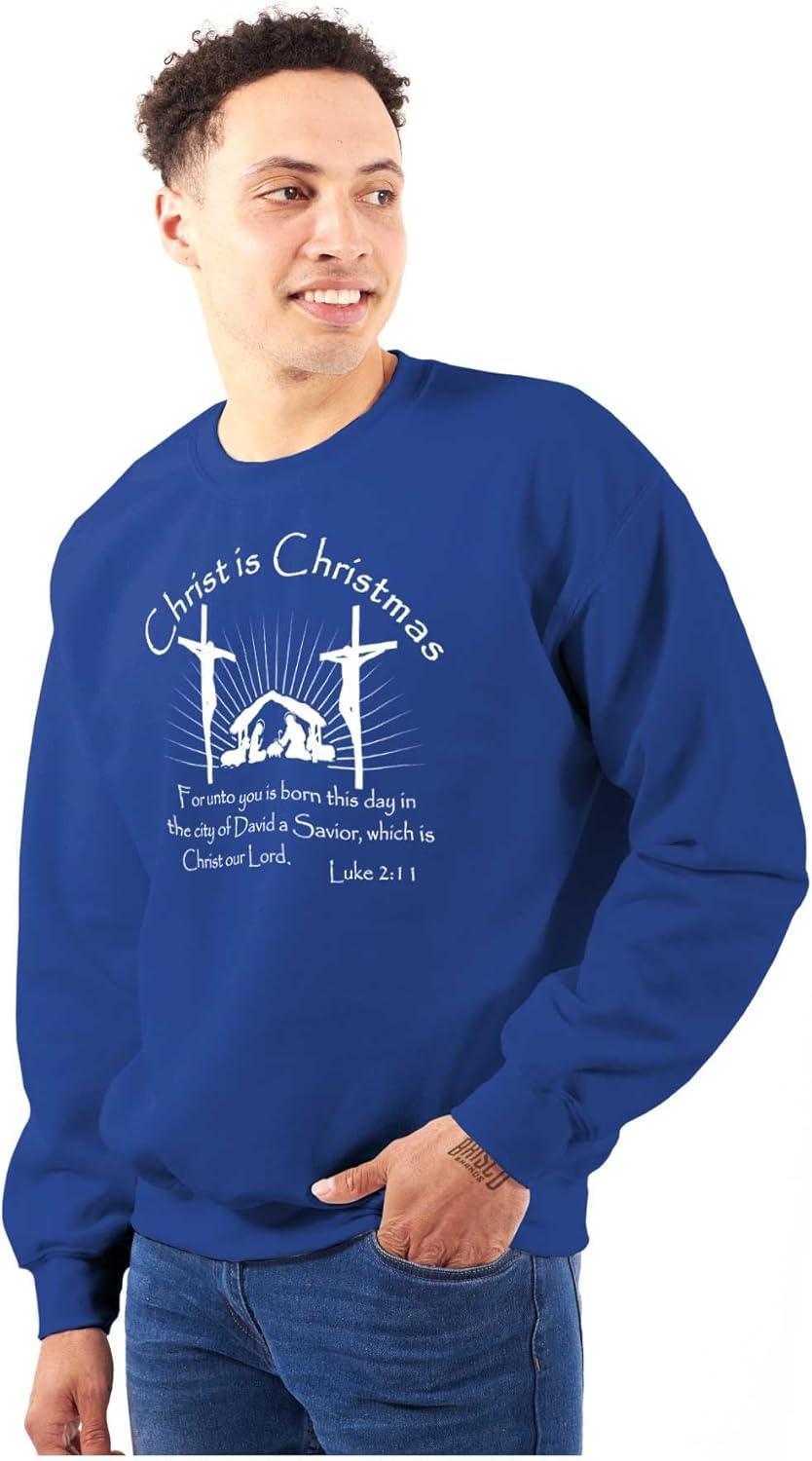 imageChrist is Christmas Christian Sweatshirt for Men or WomenRoyal