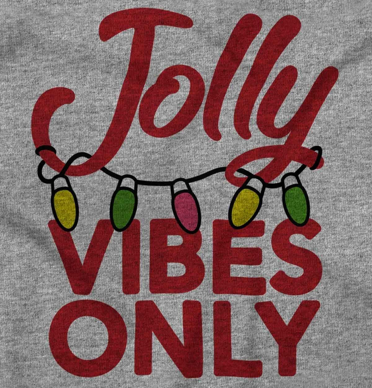 imageChristmas Lights Jolly Vibes Only Long Sleeve Tshirt Men WomenSport Grey