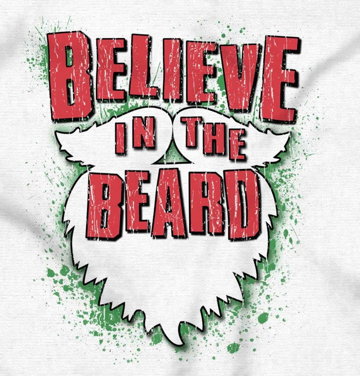 imageChristmas Santa Believe in The Beard Graphic T Shirt Men or WomenWhite