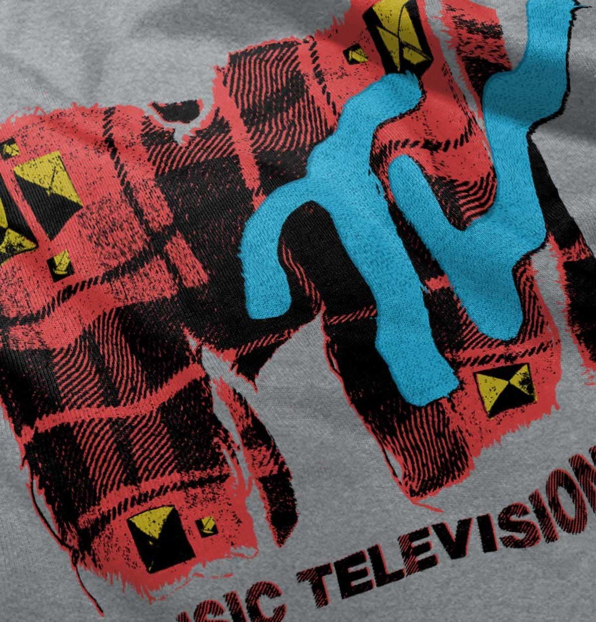 imageRetro MTV Distressed Plaid Logo Toddler Boy Girl T ShirtHeather