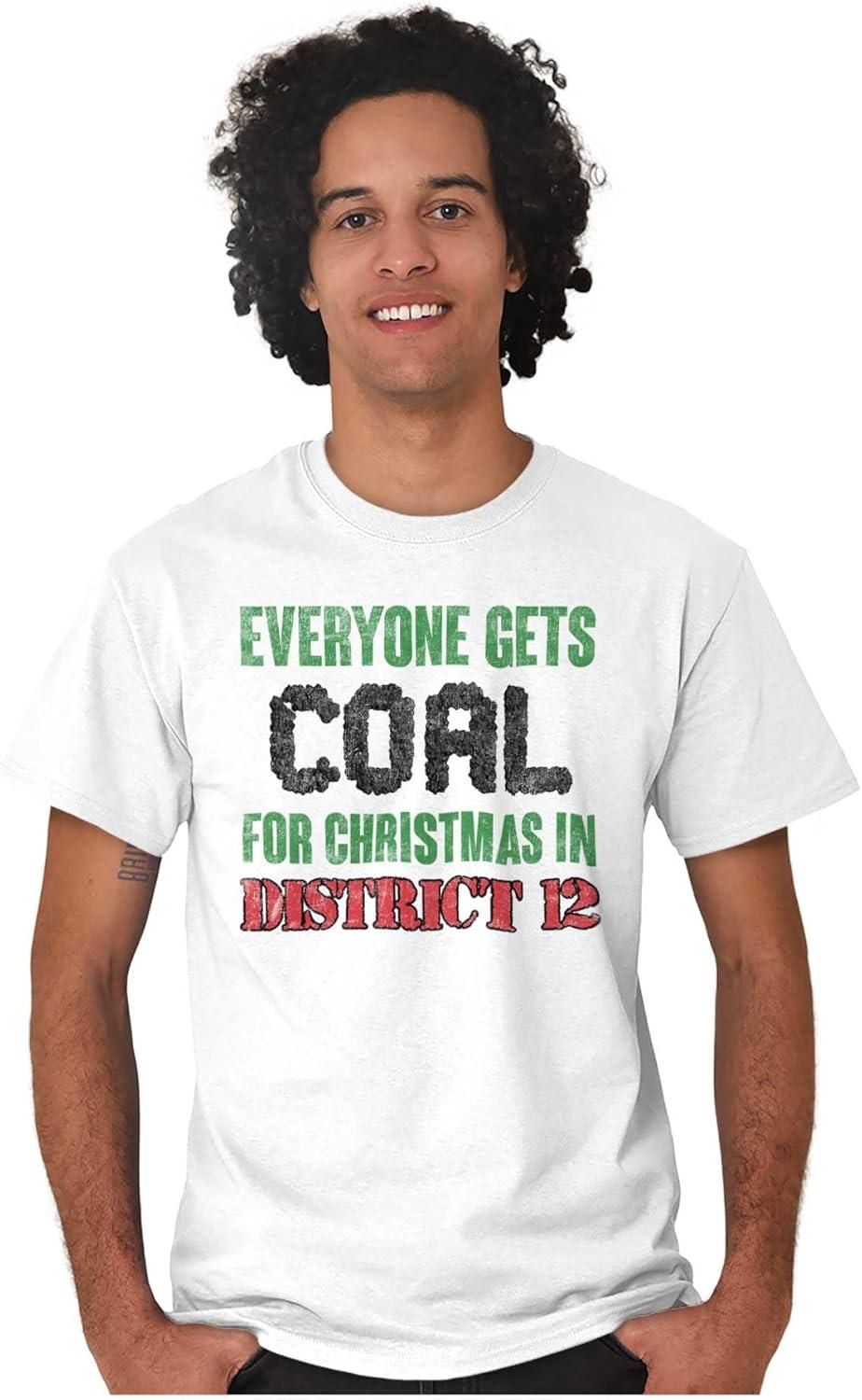 imageXmas District 12 Everyone Gets Coal Graphic T Shirt Men or WomenWhite