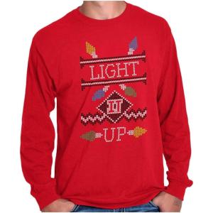 Merry Christmas Ya Filthy Animal Long Sleeve Tshirt Men Women(Light It Up)