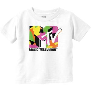 Retro MTV Colorful Shapes Logo Toddler Boy Girl T Shirt(White)