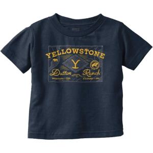 Yellowstone Dutton Ranch Y Map Toddler Boy Girl T Shirt(Navy)