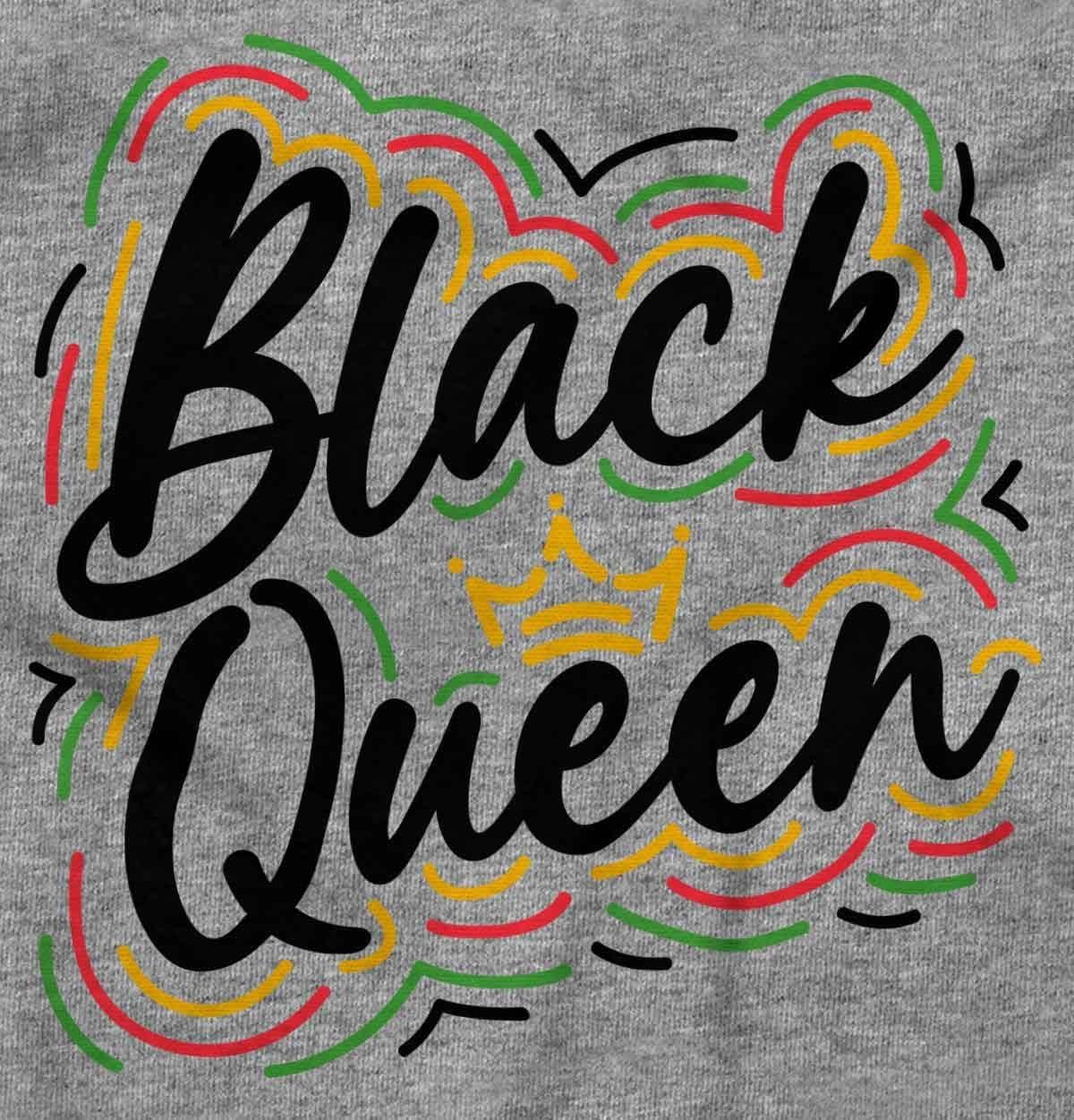 imageBlack Queen Crown Empowerment Quote Womens Graphic T Shirt TeesSport Grey
