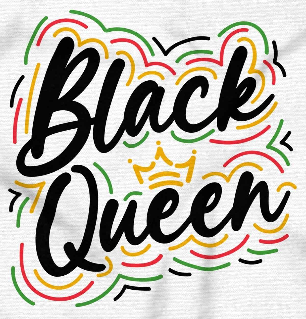 imageBlack Queen Crown Empowerment Quote Womens Graphic T Shirt TeesWhite