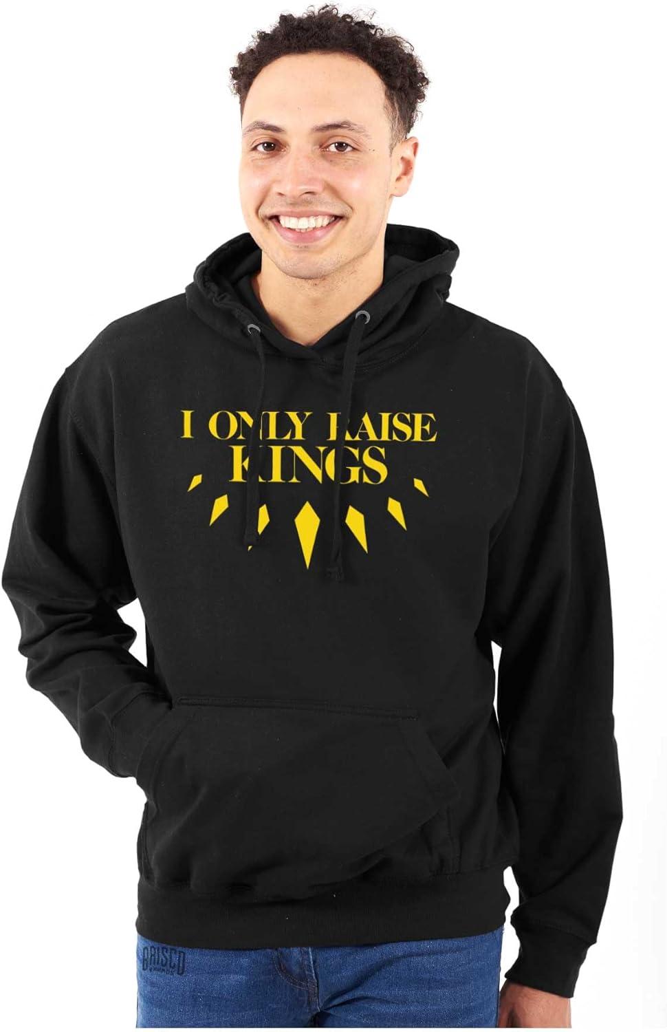imageBrisco Brands Black Pride I Only Raise Kings Hoodie Sweatshirt WomenBlack