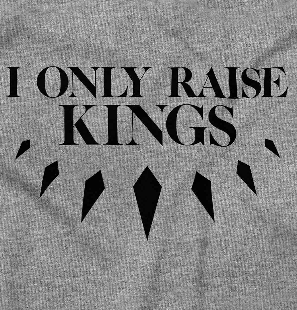 imageBrisco Brands Black Pride I Only Raise Kings Hoodie Sweatshirt WomenSport Grey