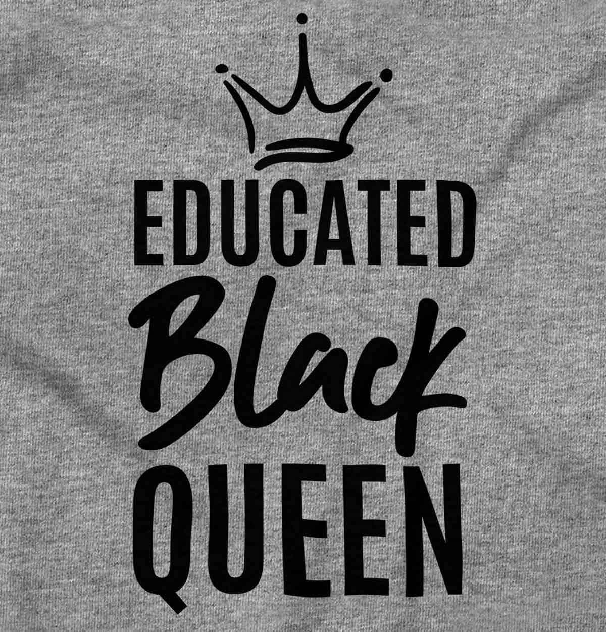 imageBrisco Brands Educated Black Queen Empowered Hoodie Sweatshirt WomenSport Grey