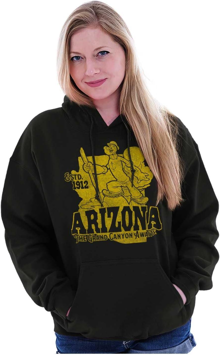 imageBrisco Brands Popeye Cartoon American States Hoodie Sweatshirt Women MenArizona