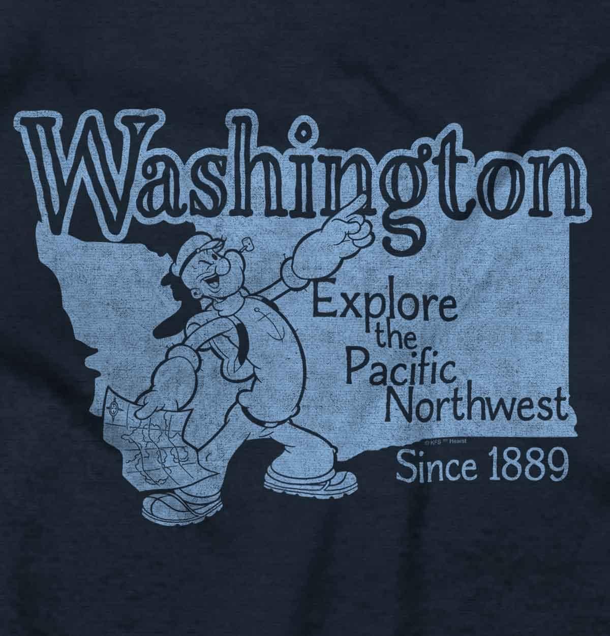 imageBrisco Brands Popeye Cartoon American States Hoodie Sweatshirt Women MenWashington