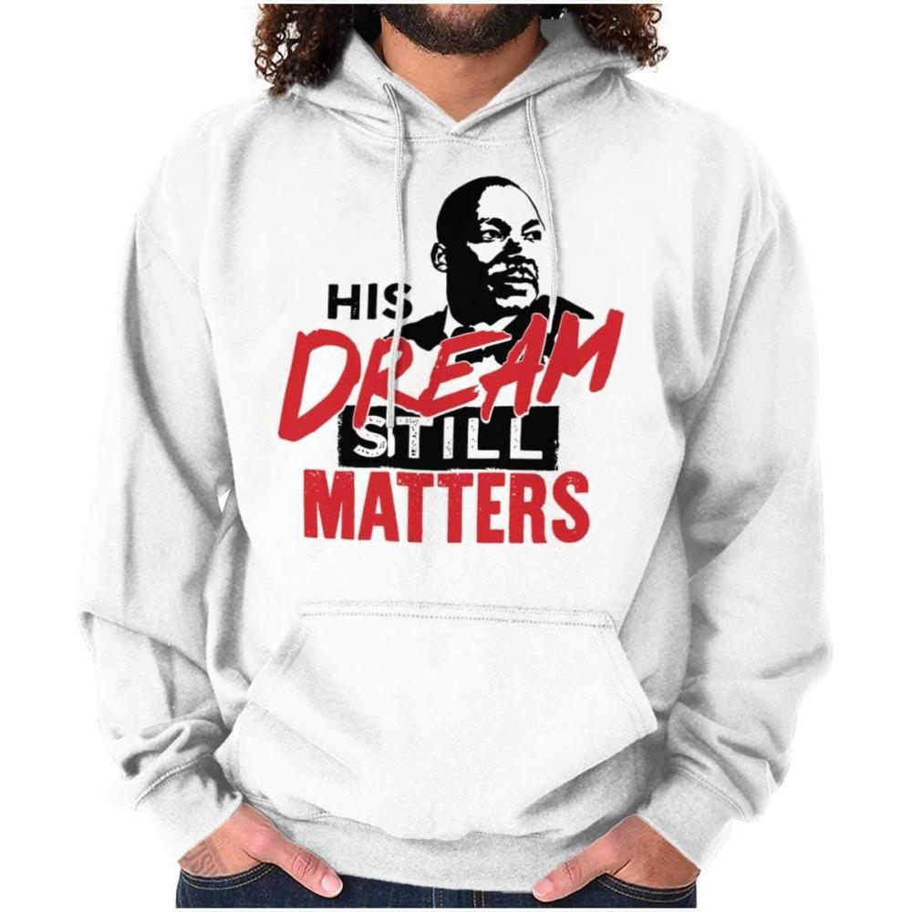 imageBrisco Brands MLK Dream Still Matters Black Lives Hoodie Sweatshirt Women MenWhite