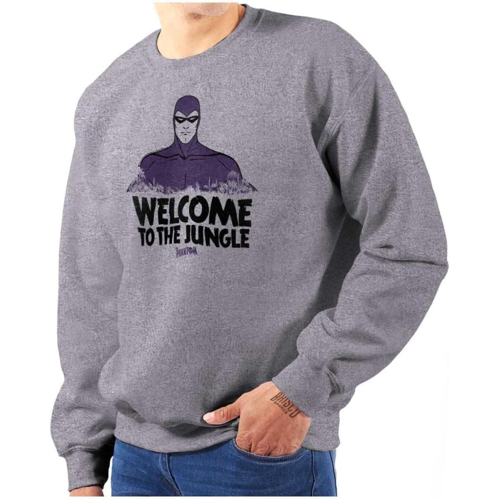 imageBrisco Brands the Phantom Welcome to the Jungle Sweatshirt for Men or WomenSport Grey