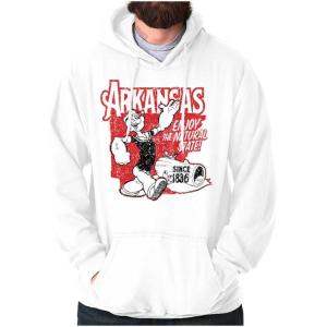 Brisco Brands Popeye Cartoon American States Hoodie Sweatshirt Women Men(Arkansas)