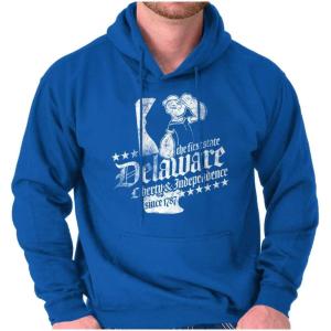 Brisco Brands Popeye Cartoon American States Hoodie Sweatshirt Women Men(Delaware)