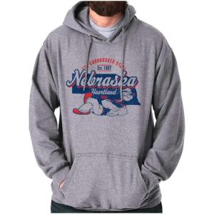 Brisco Brands Popeye Cartoon American States Hoodie Sweatshirt Women Men(Nebraska)