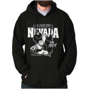 Brisco Brands Popeye Cartoon American States Hoodie Sweatshirt Women Men(Nevada)