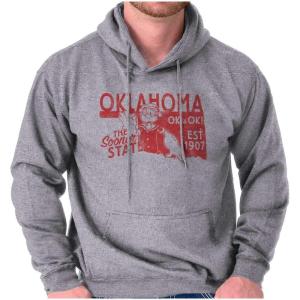 Brisco Brands Popeye Cartoon American States Hoodie Sweatshirt Women Men(Oklahoma)