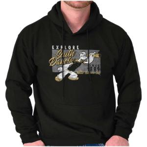 Brisco Brands Popeye Cartoon American States Hoodie Sweatshirt Women Men(South Dakota)