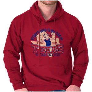 Brisco Brands Popeye Cartoon American States Hoodie Sweatshirt Women Men(Texas)
