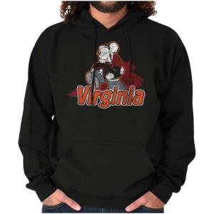 Brisco Brands Popeye Cartoon American States Hoodie Sweatshirt Women Men(Virginia)