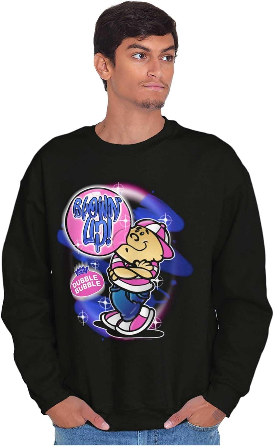 imageBrisco Brands Airbrushed Dubble Bubble Blowing Up Sweatshirt for Men or WomenBlack