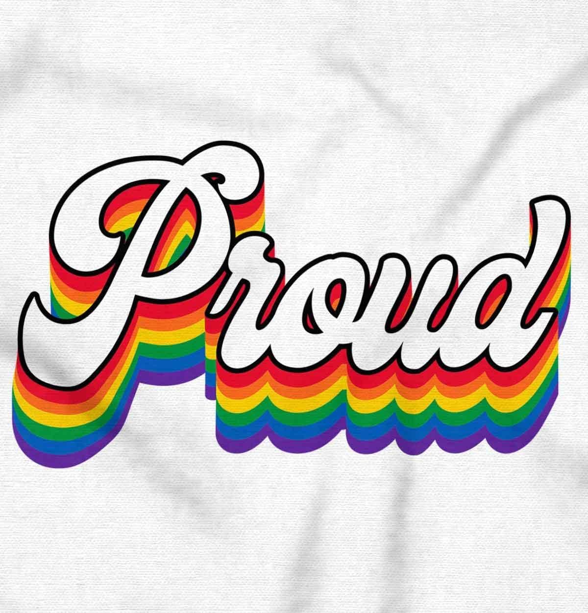 imageBrisco Brands Inspirational Proud Gay Pride Rainbow Hoodie Sweatshirt Women MenWhite