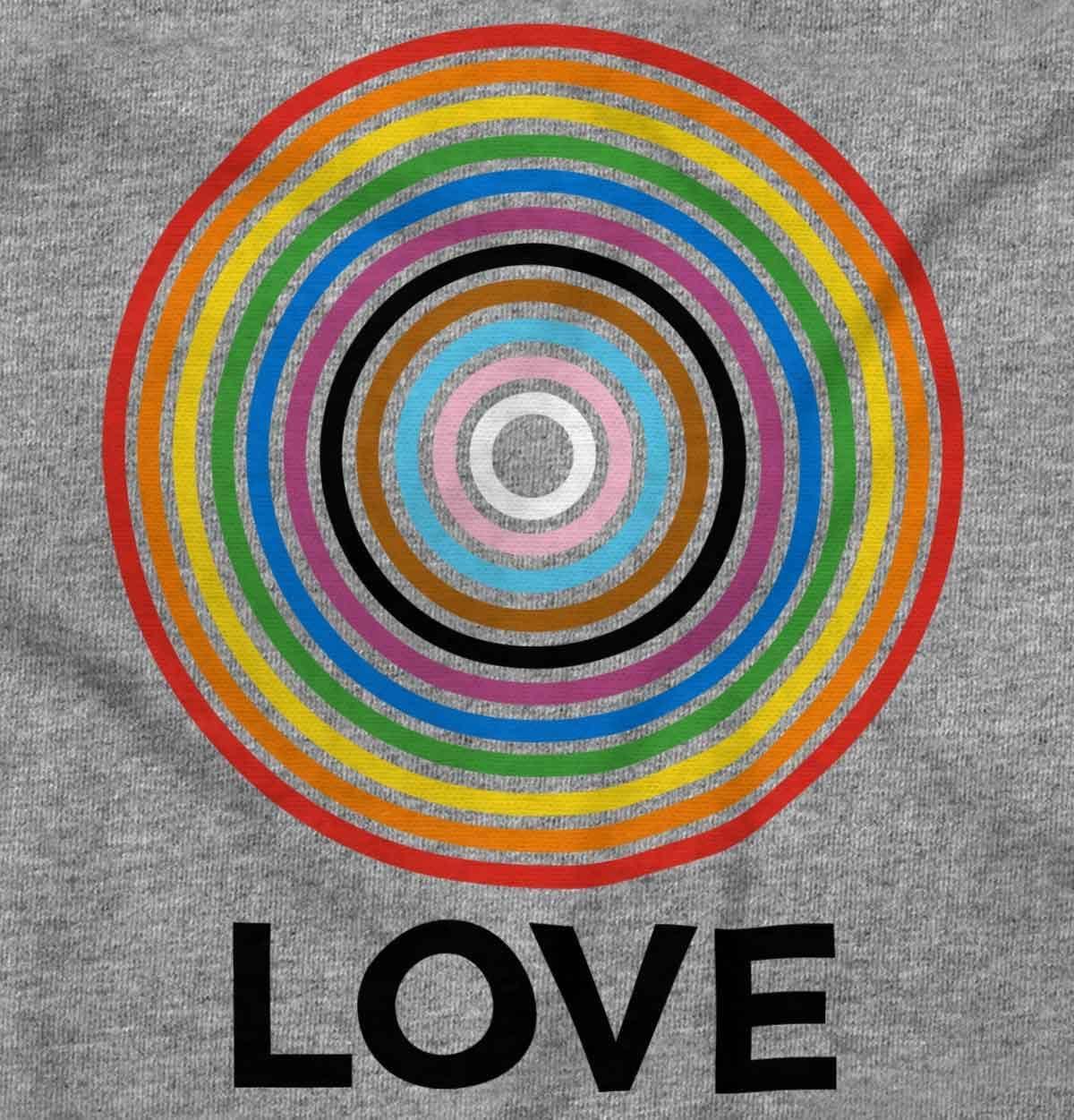 imageBrisco Brands Love Progress Gay Pride Flag Spiral Hoodie Sweatshirt Women MenSport Grey