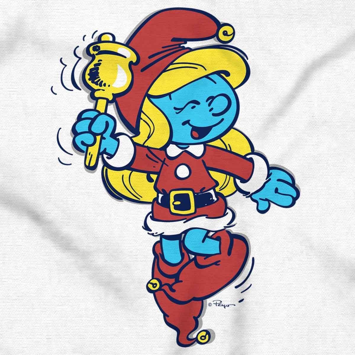 imageBrisco Brands Smurfette Christmas Ms Santa Claus Baby Bodysuit Jumper GirlsWhite