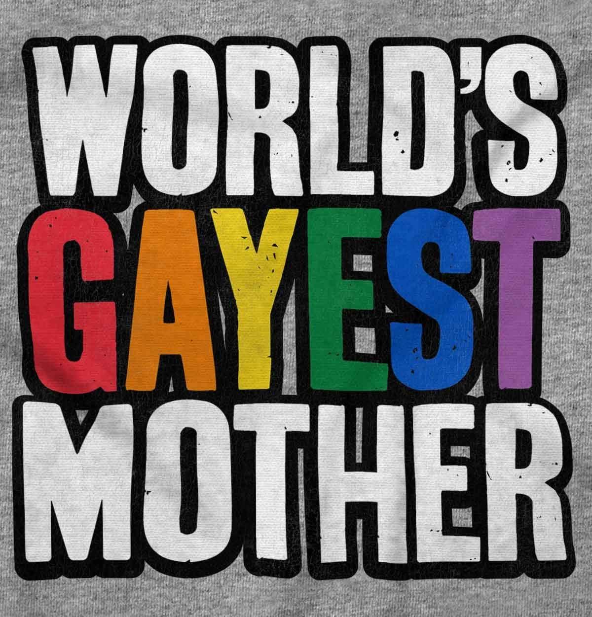 imageBrisco Brands Worlds Gayest Mother Queer Mom Hoodie Sweatshirt WomenSport Grey