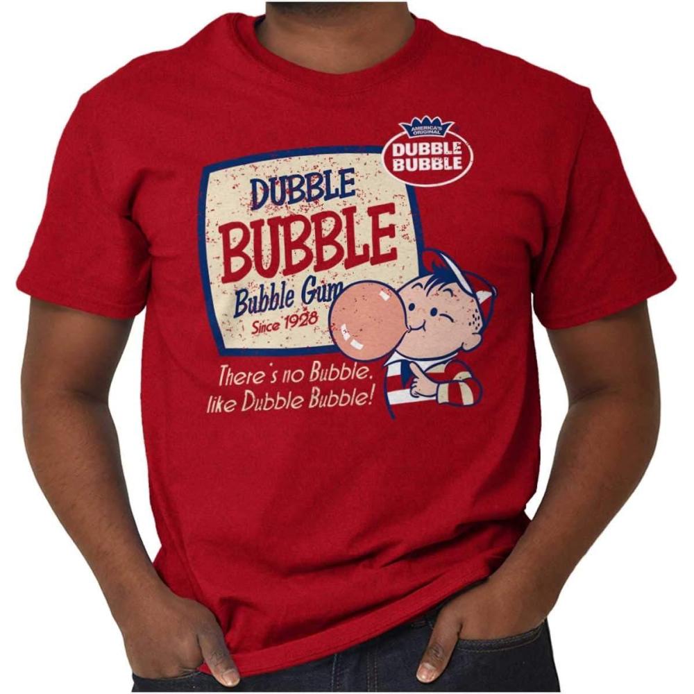 imageVintage Dubble Bubble Chewing Gum Logo Graphic T Shirt Men or WomenAntique Cherry Red
