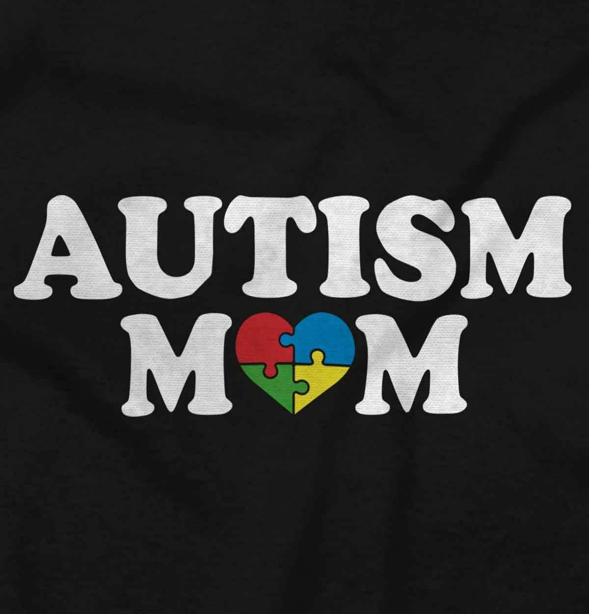 imageBrisco Brands Autism Mom Awareness Puzzle Piece Hoodie Sweatshirt WomenBlack