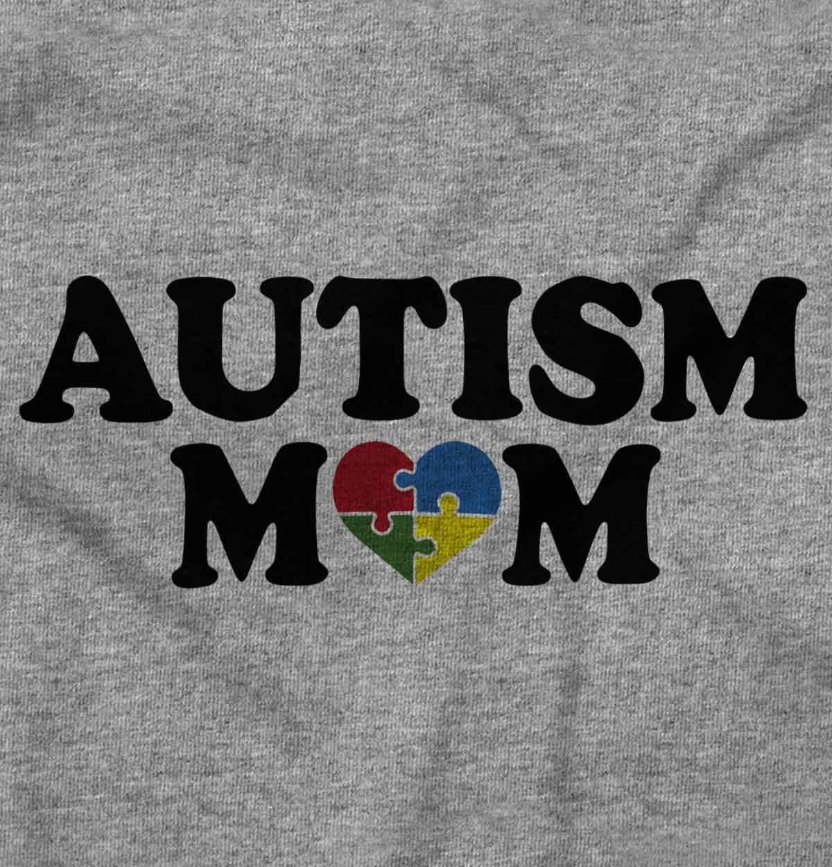 imageBrisco Brands Autism Mom Awareness Puzzle Piece Hoodie Sweatshirt WomenSport Grey