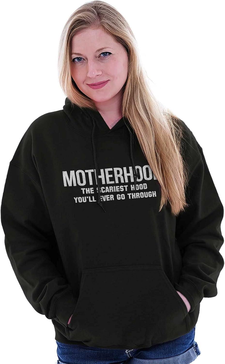 imageBrisco Brands Funny Motherhood the Scariest Hood Hoodie Sweatshirt WomenBlack