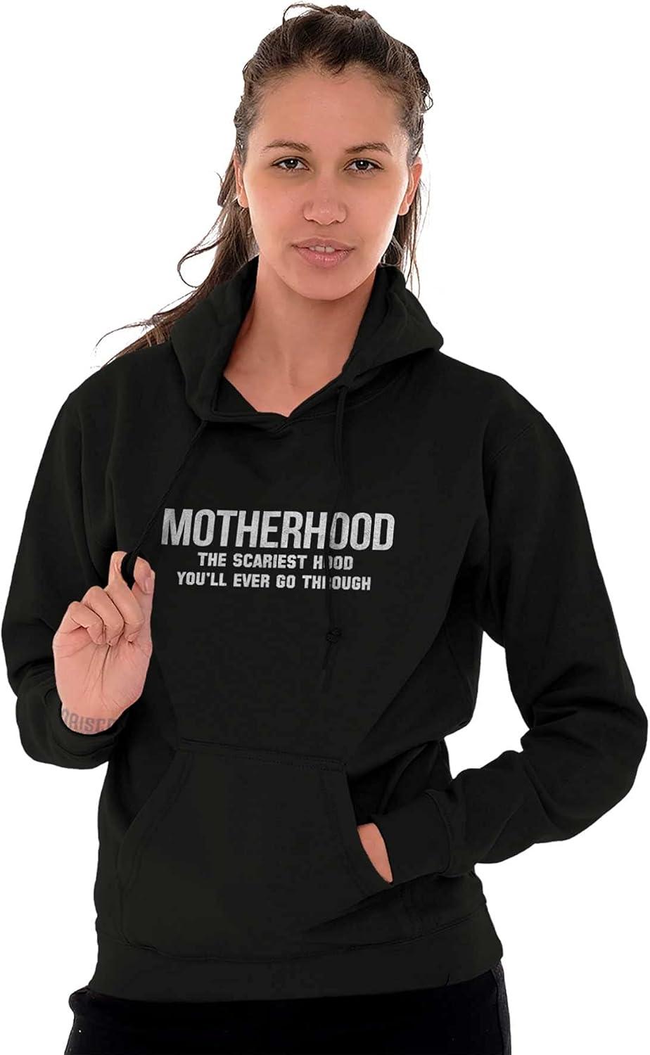 imageBrisco Brands Funny Motherhood the Scariest Hood Hoodie Sweatshirt WomenBlack