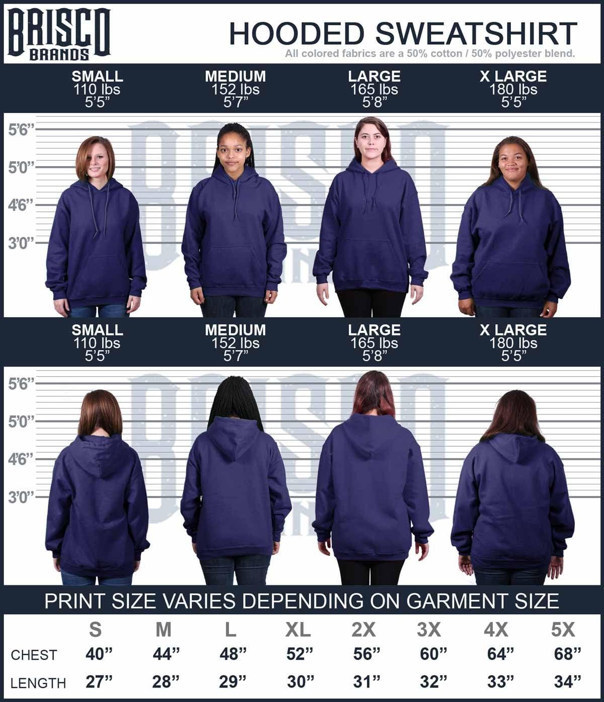 imageBrisco Brands Funny Motherhood the Scariest Hood Hoodie Sweatshirt WomenPurple
