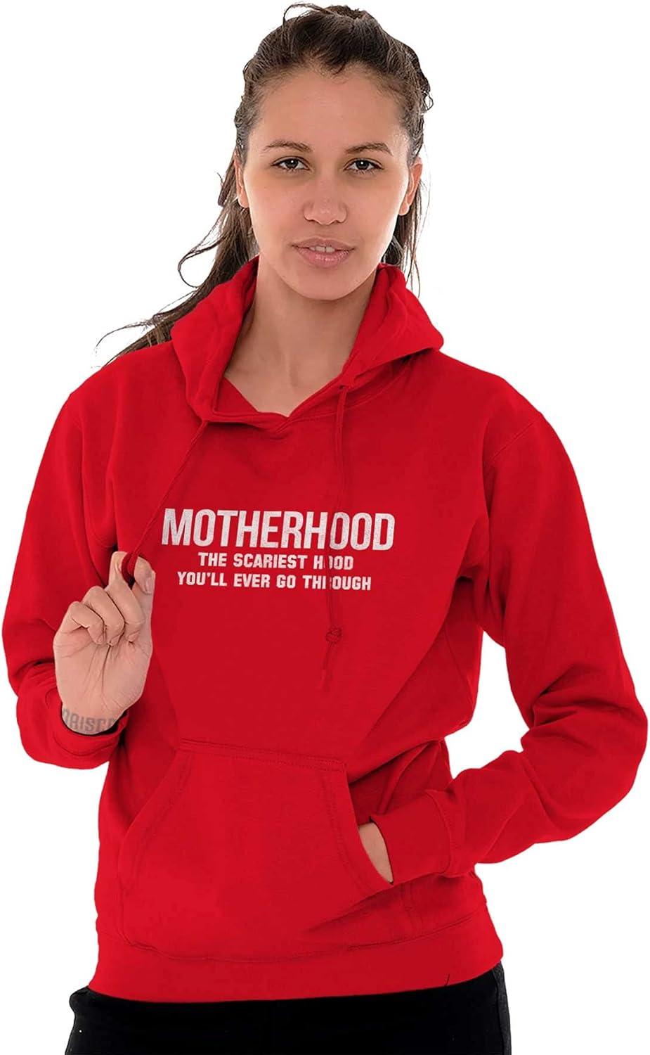 imageBrisco Brands Funny Motherhood the Scariest Hood Hoodie Sweatshirt WomenRed
