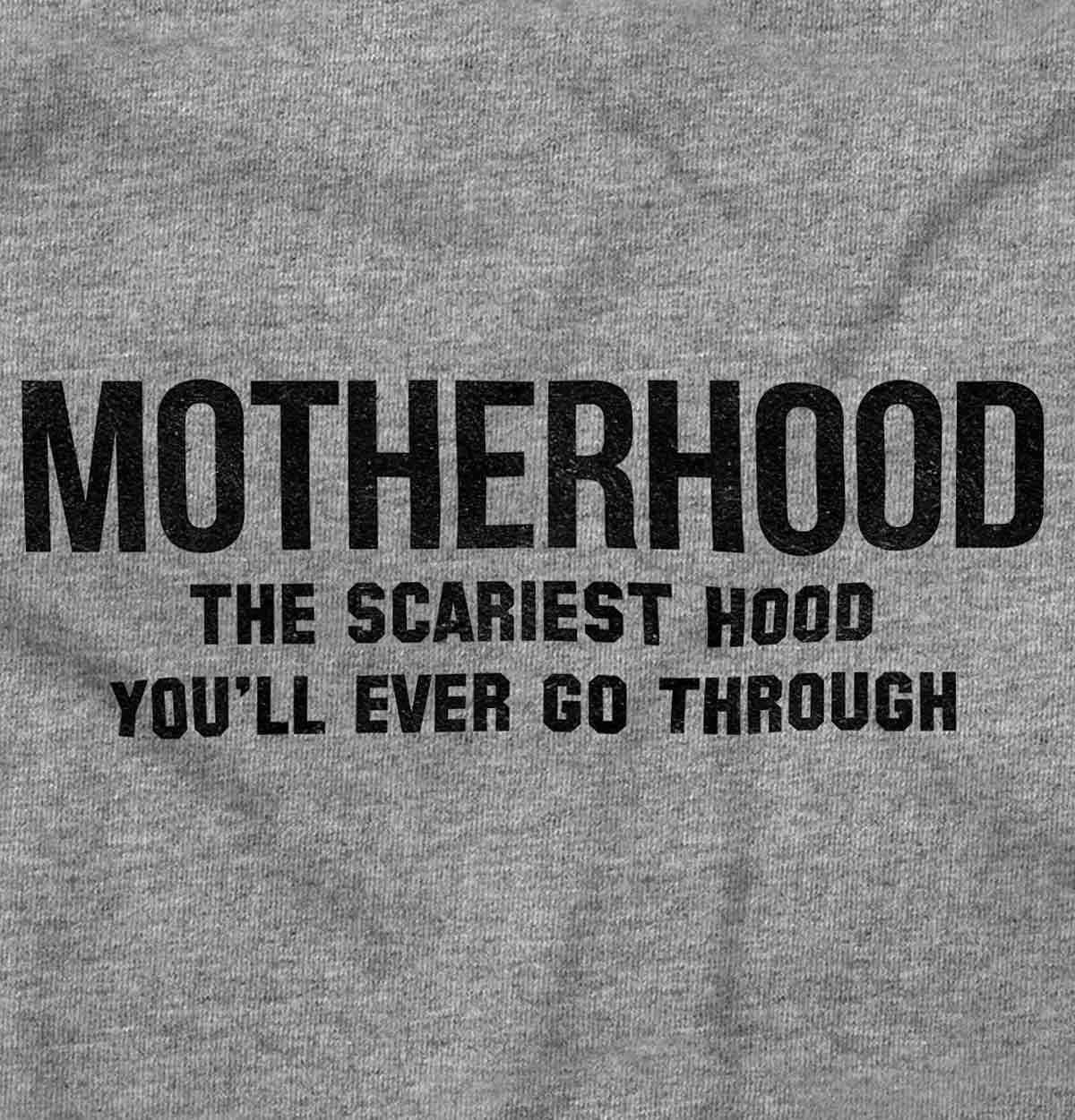imageBrisco Brands Funny Motherhood the Scariest Hood Hoodie Sweatshirt WomenSport Grey