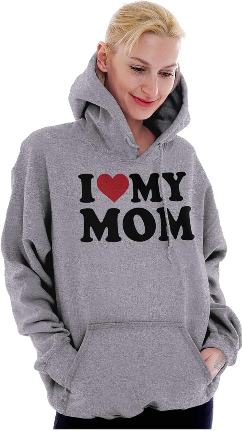 imageBrisco Brands I Heart My Mom Mother Day Love Hoodie Sweatshirt Women MenSport Grey