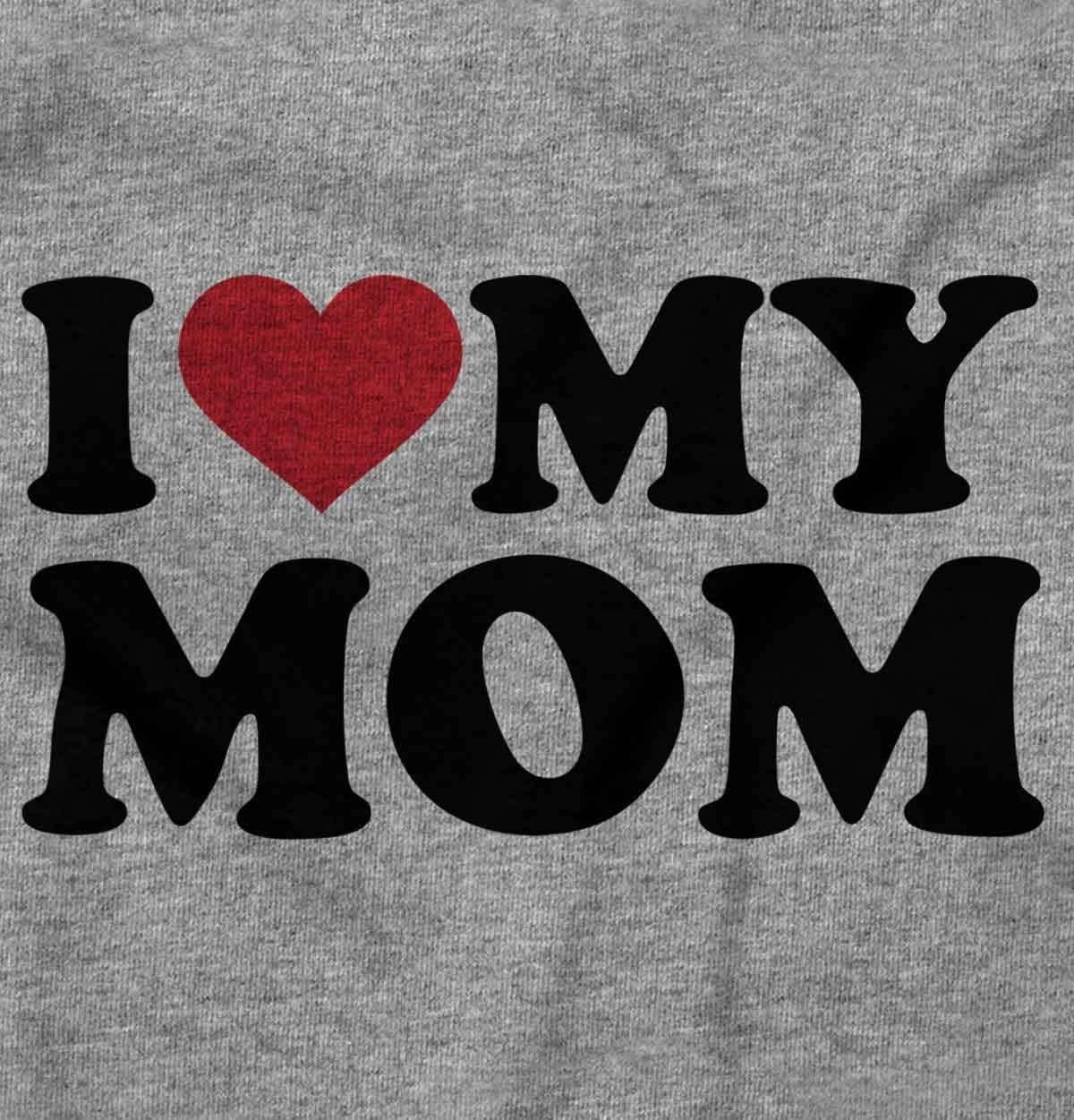 imageBrisco Brands I Heart My Mom Mother Day Love Hoodie Sweatshirt Women MenSport Grey