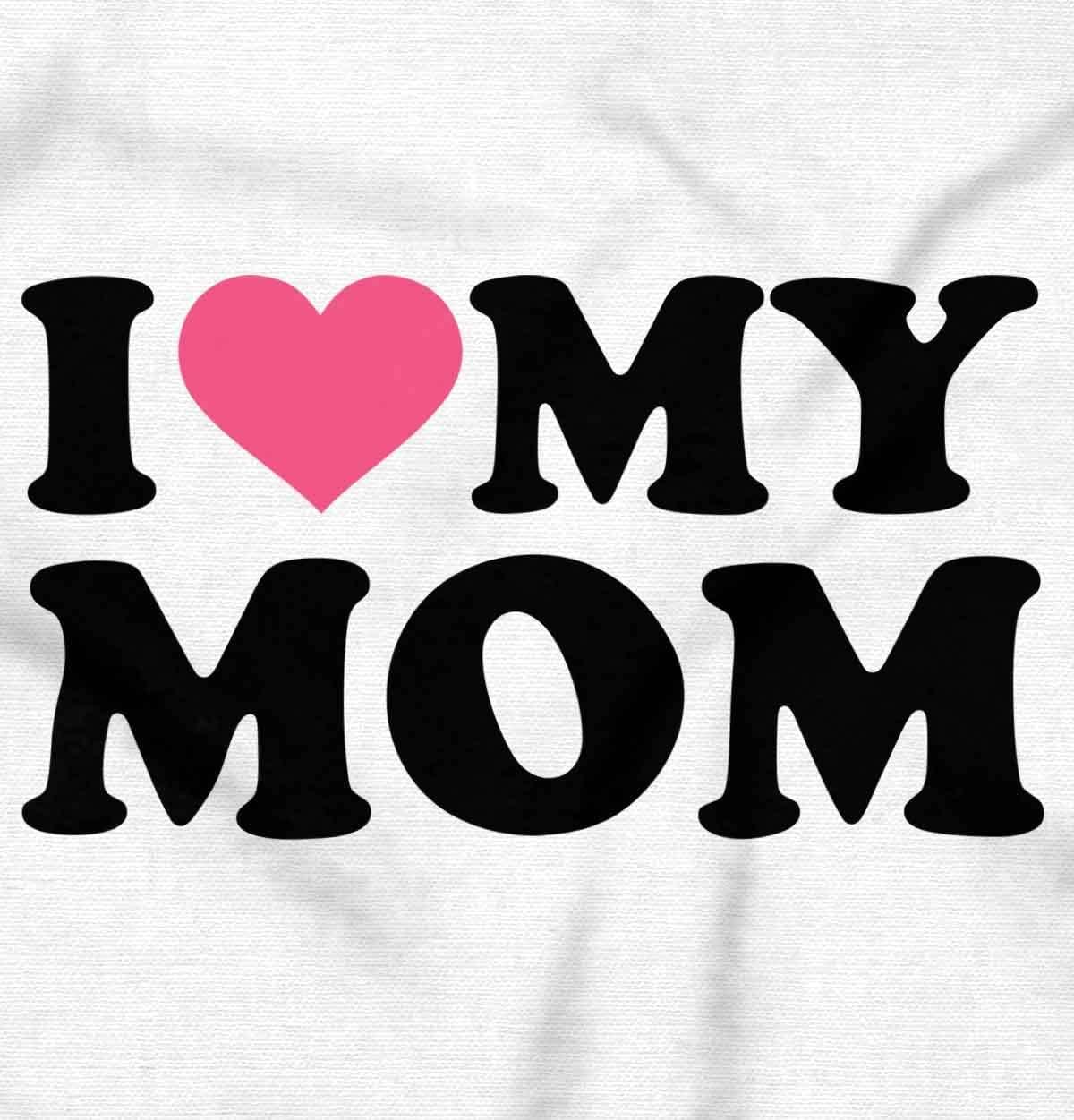 imageBrisco Brands I Heart My Mom Mother Day Love Hoodie Sweatshirt Women MenWhite