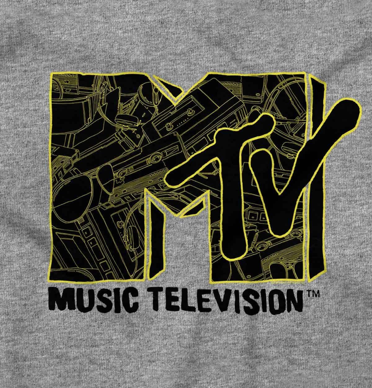 imageBrisco Brands Retro MTV Cool Music Memorabilia Logo Baby Romper Boys or GirlsHeather