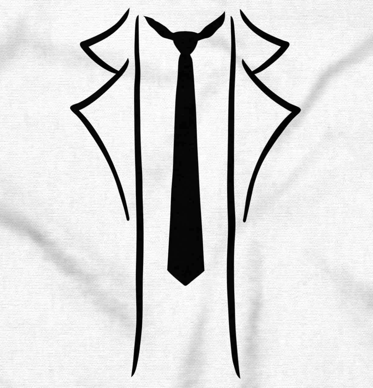imageBrisco Brands Casual Hipster Faux Suit and Tie Mens Graphic T Shirt TeesWhite
