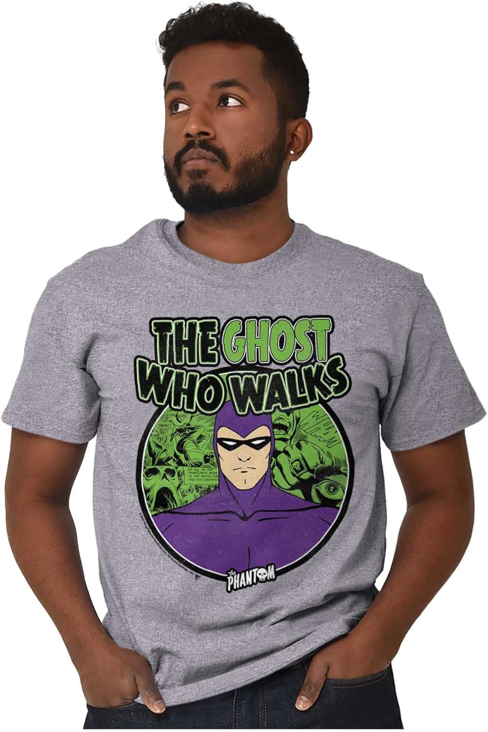 imageBrisco Brands The Phantom Ghost Who Walks Graphic T Shirt Men or WomenSport Grey