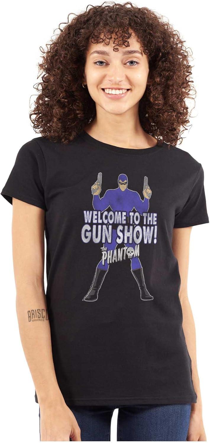imageBrisco Brands The Phantom Welcome to The Gun Show Womens Slim Fit Graphic TeeBlack