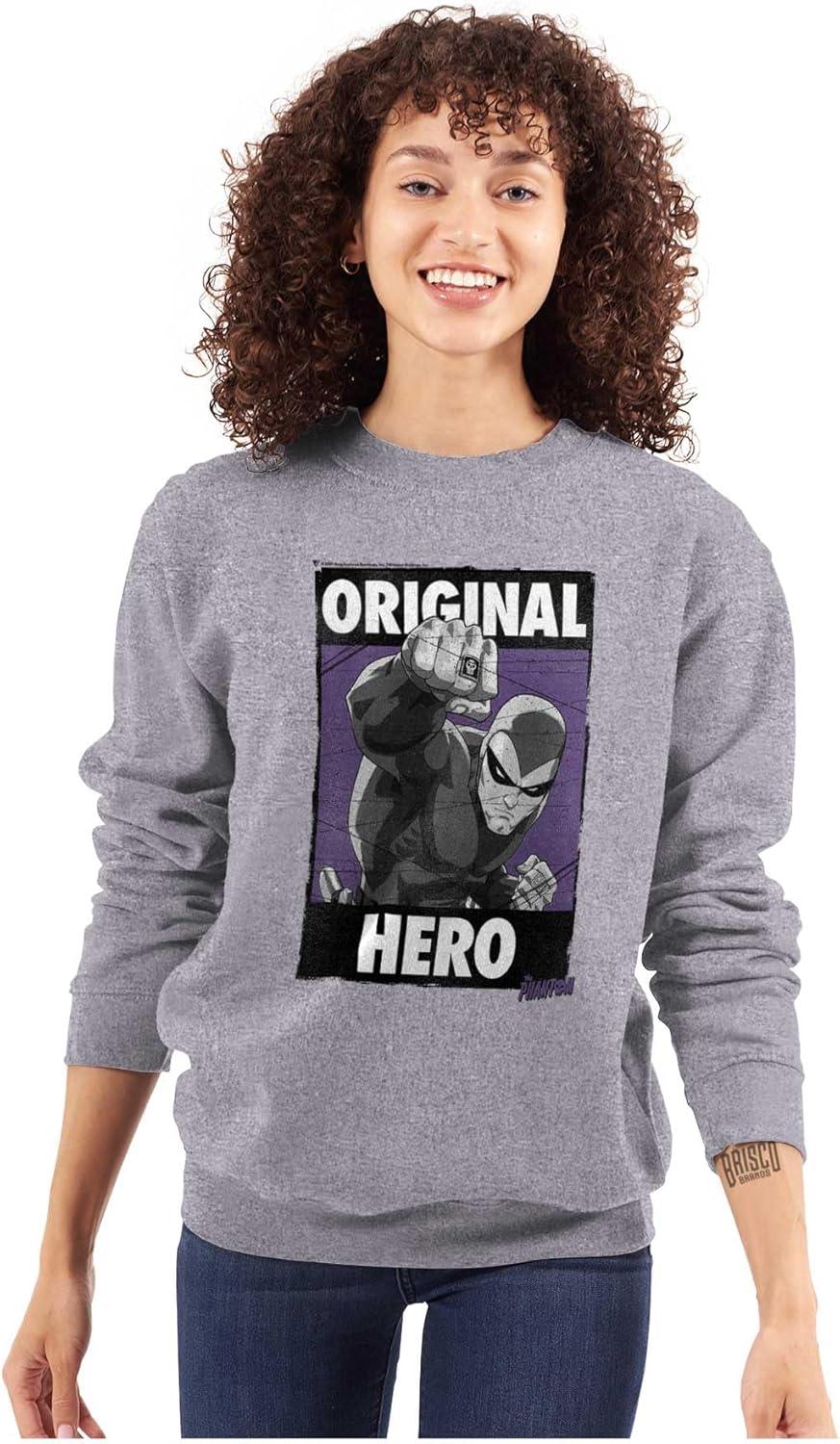 imageBrisco Brands the Phantom Original Hero Superhero Sweatshirt for Men or WomenSport Grey