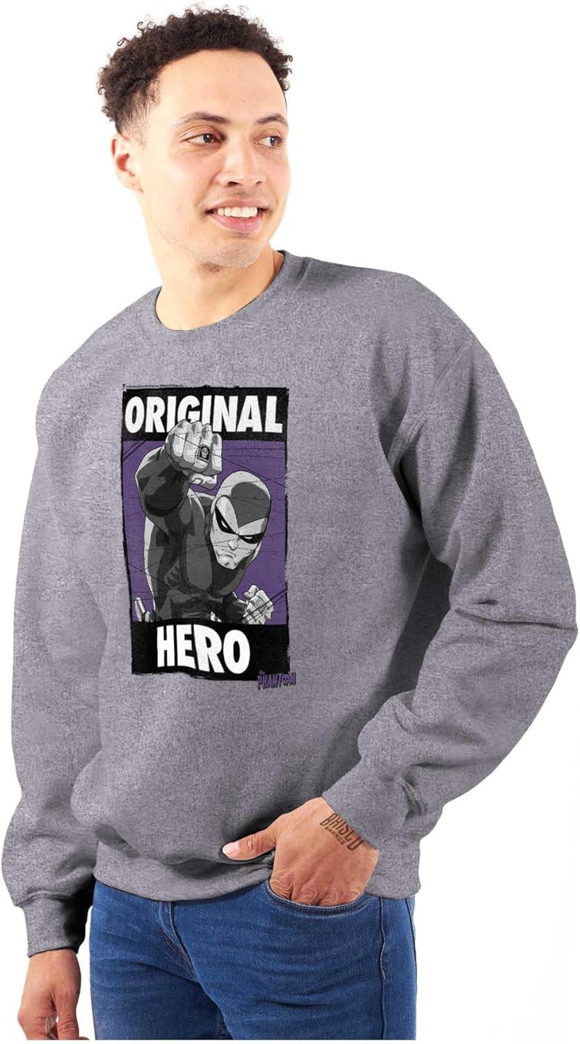 imageBrisco Brands the Phantom Original Hero Superhero Sweatshirt for Men or WomenSport Grey